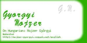 gyorgyi mojzer business card